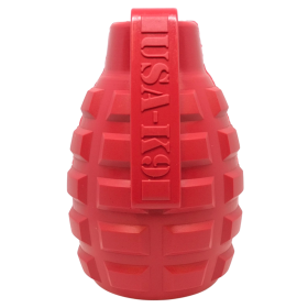 Grenade Shaped eDispenser Durable Dog Chew Toy & Treat Dispenser
