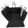 Dog Car Back Seat Cover With Zipper Mesh Window Storage Bags-Seat Protector With Slide Flaps For Cars Trucks SUVs