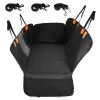 Dog Car Seat Cover For Back Seat with Side Flap Mesh Window Storage