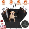 Dog Car Back Seat Cover With Zipper Mesh Window Storage Bags-Seat Protector With Slide Flaps For Cars Trucks SUVs