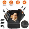 Dog Car Seat Cover For Back Seat with Side Flap Mesh Window Storage
