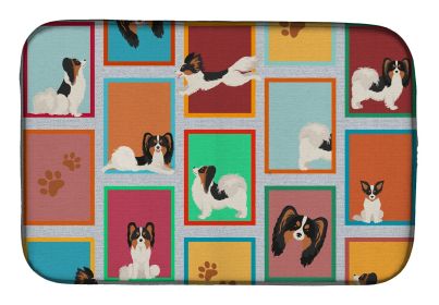 Lots of Tricolor Papillon Dish Drying Mat Absorbent Dish Drying Mat Pad for Kitchen Counter Dish Drainer Mat for Countertop, 14 x 21", Multicolor