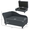 Pet Sofa Bed Couch with Storage, Pet Sofa Small Dogs, Dark Gray