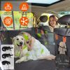 Dog Car Seat Cover For Back Seat with Side Flap Mesh Window Storage