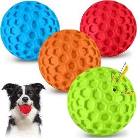 Squeaky Dog Balls for Aggressive Chewers, Interactive Dog Toys to Keep Them Busy, Rubber Dog Chew Toy for Large Medium Breed
