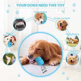 Dog Toys for Aggressive ,Interactive Natural Rubber Chew & Squeaky Toy for Large Medium ,Dog ,Tough & Durable (Azure,)