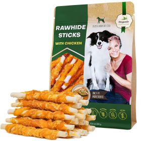 Real Organic Chicken Meat Wrapped Treat Sticks