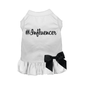 #Influencer Dress (Color: White, size: 2X Large)