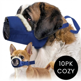 Cozy Quick Muzzle for Dogs Sets (Color: Blue, size: XXS - 5XL)