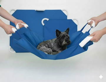 Soft Quick Carry Animal Stretcher (Color: Blue, size: Small & Large Set)
