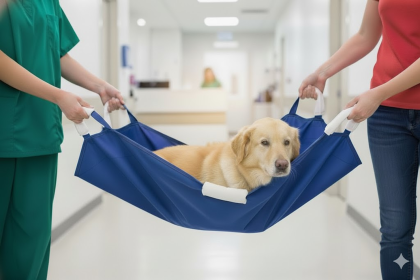 Soft Quick Carry Animal Stretcher (Color: Blue, size: Jumbo)