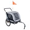 2-in-1 Dog Bike Trailer with Universal Bicycle Coupler