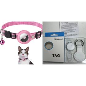 Air Tag Holder Collar, Small dogs/Puppies (Option: Pink set1)