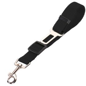 High Quality Durable Dog Vehicle Tether- Nylon Adjustable Car Safety Belt (Option: Black)
