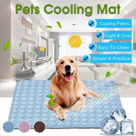 Dog Mat Cooling Summer Pad Mat For Dogs (Color: mesh cloth blue, size: XS 40x30 cm)